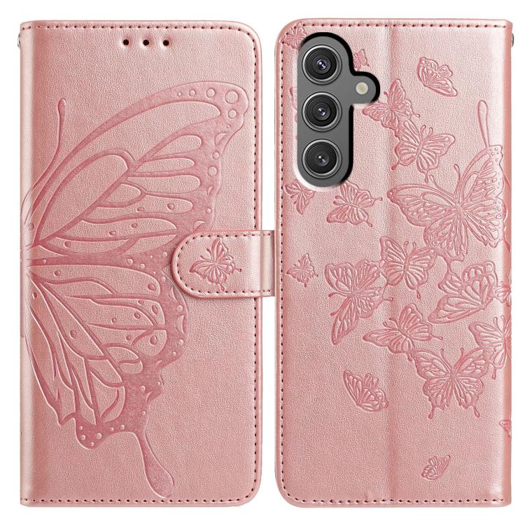 Butterfly Flutter Pattern Embossed Leather Phone Case