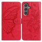 Butterfly Flutter Pattern Embossed Leather Phone Case