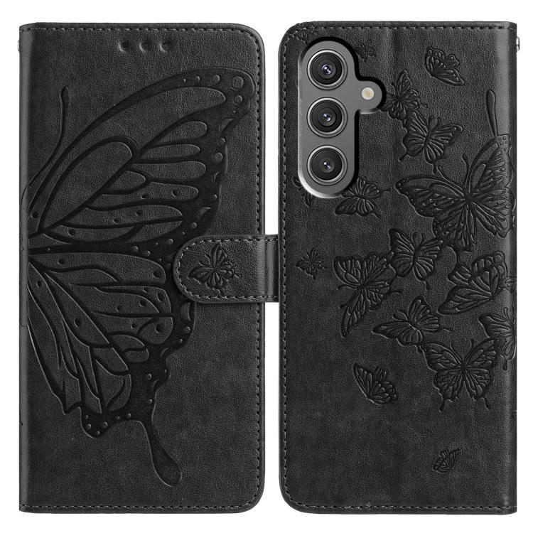 Butterfly Flutter Pattern Embossed Leather Phone Case