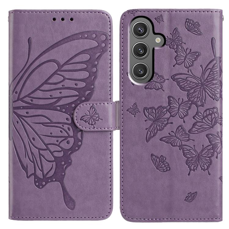 Butterfly Flutter Pattern Embossed Leather Phone Case