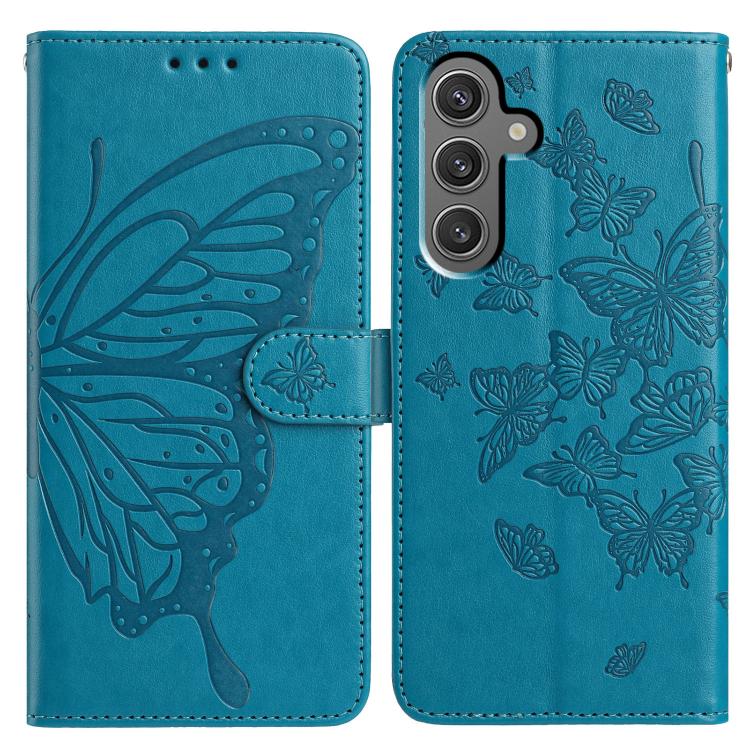 Butterfly Flutter Pattern Embossed Leather Phone Case