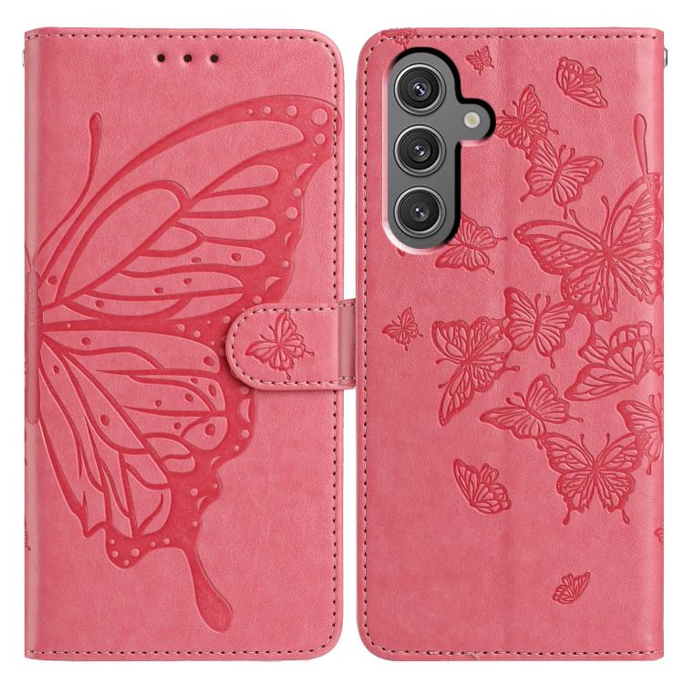 Butterfly Flutter Pattern Embossed Leather Phone Case