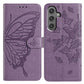 Butterfly Flutter Pattern Embossed Leather Phone Case