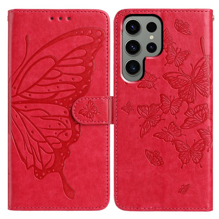 Butterfly Flutter Pattern Embossed Leather Phone Case
