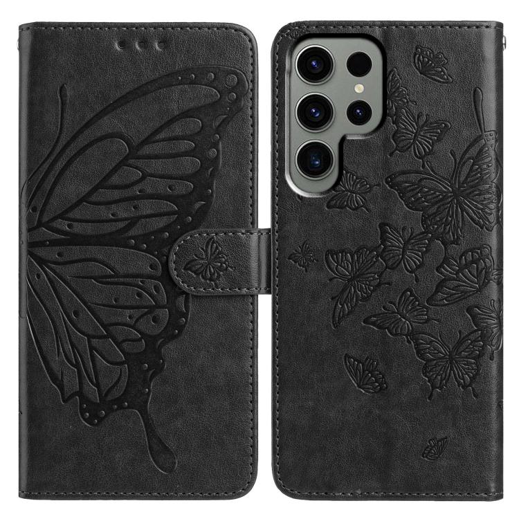 Butterfly Flutter Pattern Embossed Leather Phone Case