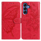 Butterfly Flutter Pattern Embossed Leather Phone Case