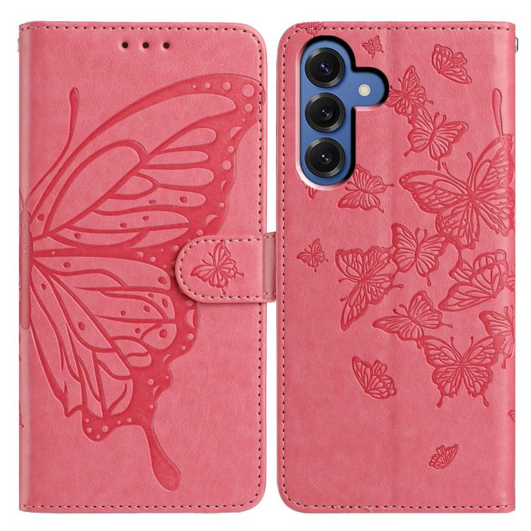 Butterfly Flutter Pattern Embossed Leather Phone Case