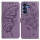 Butterfly Flutter Pattern Embossed Leather Phone Case
