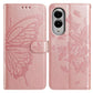 Butterfly Flutter Pattern Embossed Leather Phone Case