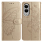 Butterfly Flutter Pattern Embossed Leather Phone Case