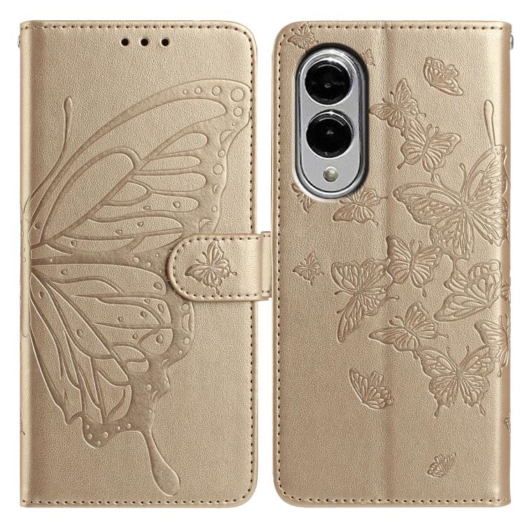 Butterfly Flutter Pattern Embossed Leather Phone Case