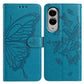 Butterfly Flutter Pattern Embossed Leather Phone Case