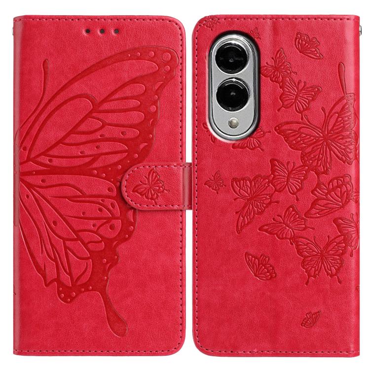 Butterfly Flutter Pattern Embossed Leather Phone Case