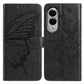 Butterfly Flutter Pattern Embossed Leather Phone Case