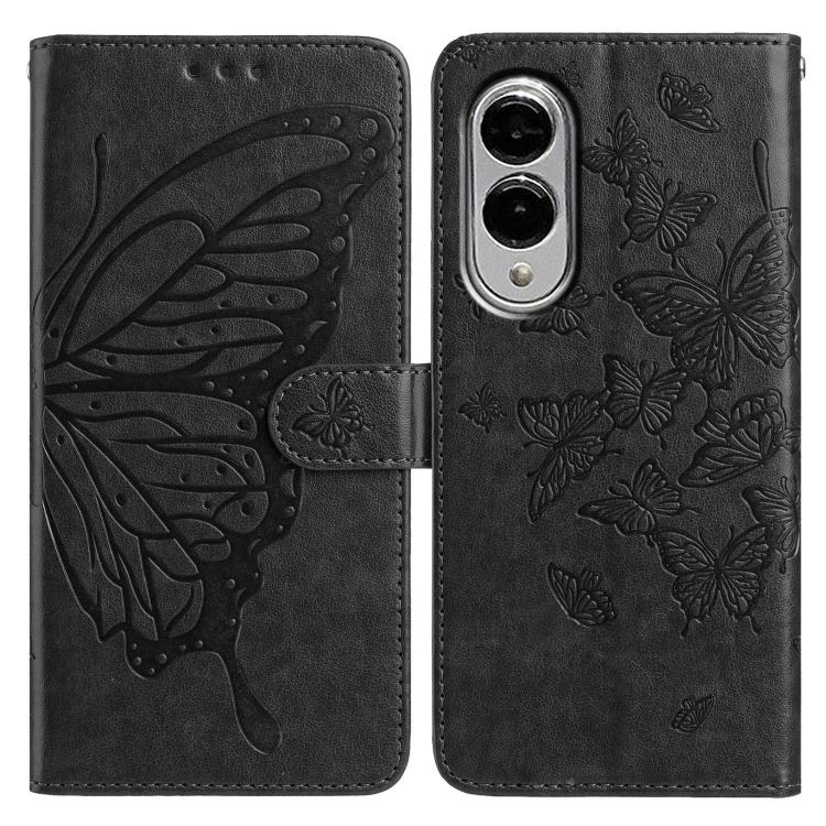 Butterfly Flutter Pattern Embossed Leather Phone Case
