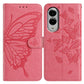 Butterfly Flutter Pattern Embossed Leather Phone Case