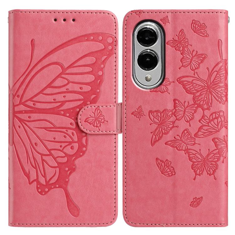 Butterfly Flutter Pattern Embossed Leather Phone Case