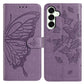 Butterfly Flutter Pattern Embossed Leather Phone Case