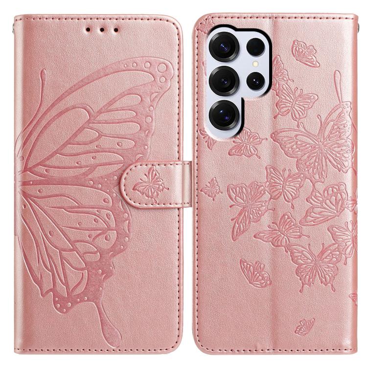 Butterfly Flutter Pattern Embossed Leather Phone Case