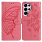 Butterfly Flutter Pattern Embossed Leather Phone Case