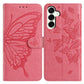 Butterfly Flutter Pattern Embossed Leather Phone Case