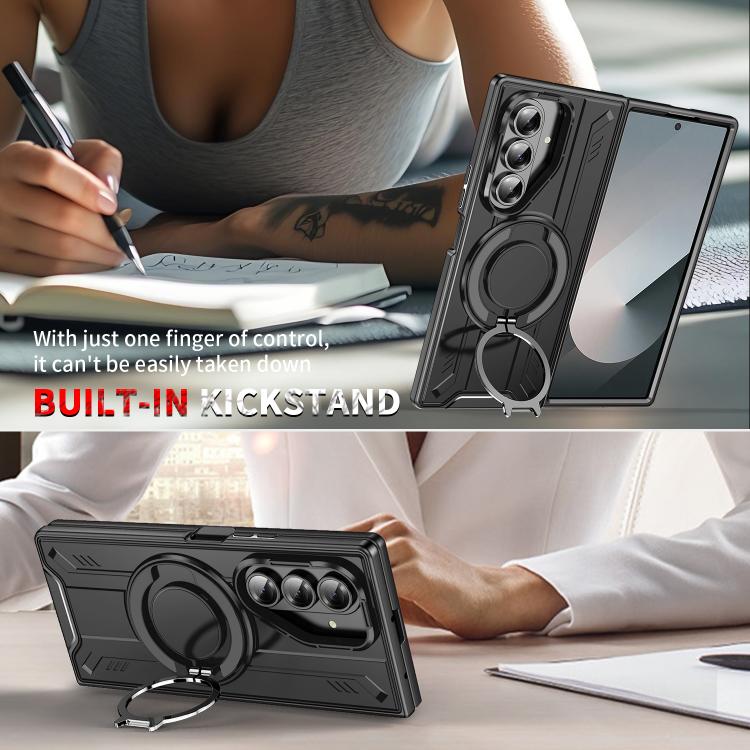 Rotating Ring Holder Magnetic MagSafe Phone Case, For Samsung Galaxy Z Fold7 5G, For Samsung Galaxy Z Flip7 5G