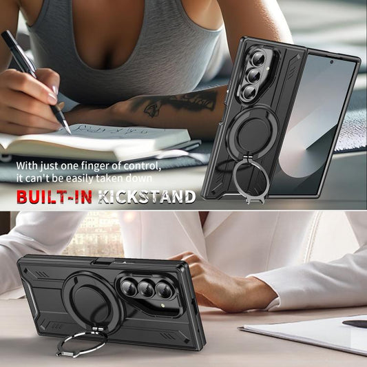 Rotating Ring Holder Magnetic MagSafe Phone Case, For Samsung Galaxy Z Fold7 5G, For Samsung Galaxy Z Flip7 5G