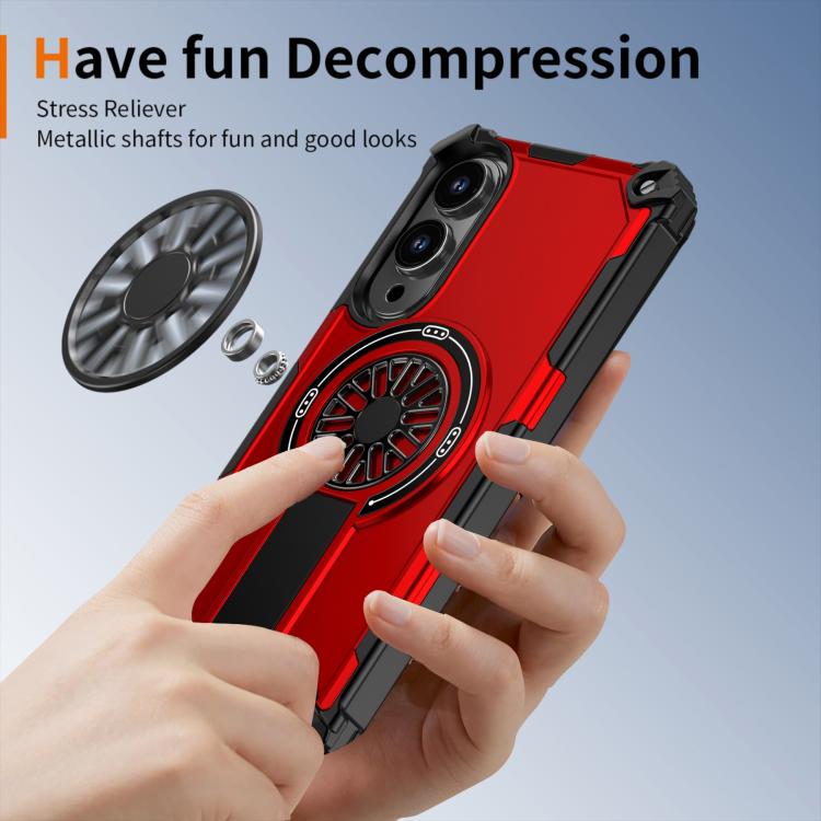 Shockproof Kickstand Metallic Shaft MagSafe Phone Case