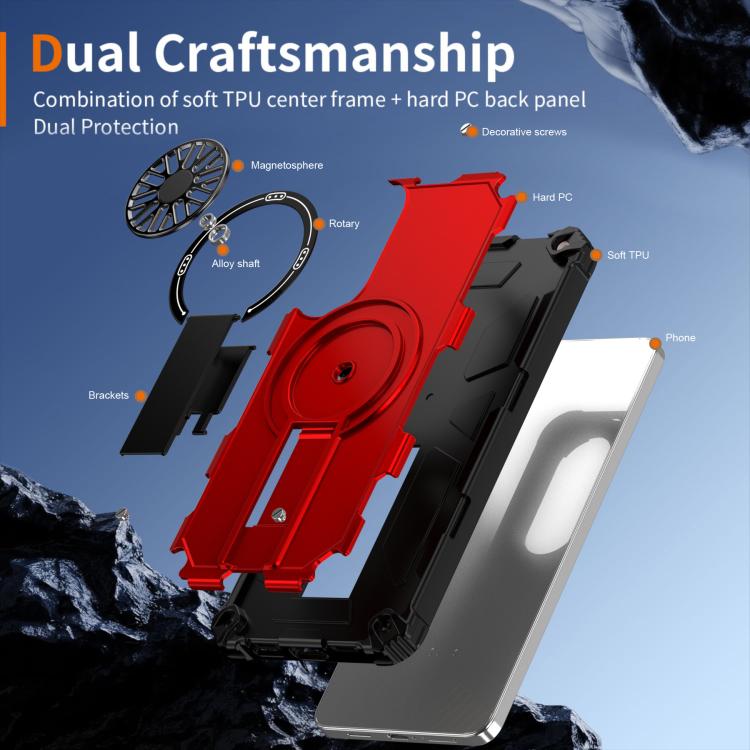 Shockproof Kickstand Metallic Shaft MagSafe Phone Case