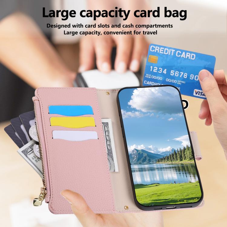 Round Buckle Zipper Wallet Leather Phone Case with Crossbody Strap, For Samsung Galaxy S22 Ultra 5G, For Samsung Galaxy S22+ 5G, For Samsung Galaxy S22 5G, For Samsung Galaxy S21 FE 5G, For Samsung Galaxy S21 5G, For Samsung Galaxy S21+ 5G�������������...