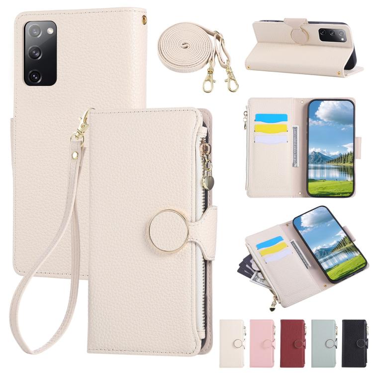 Round Buckle Zipper Wallet Leather Phone Case with Crossbody Strap, For Samsung Galaxy S25 Edge 5G, For Samsung Galaxy S25 / S24 5G, For Samsung Galaxy S25+ / S24+ 5G, For Samsung Galaxy S25 Ultra 5G, For Samsung Galaxy S24 FE 5G�����������������������...