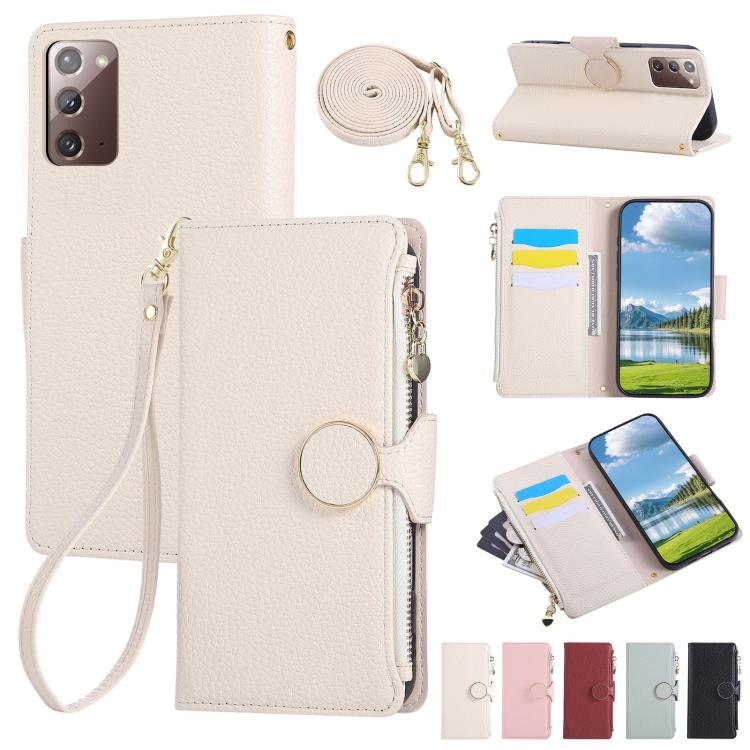 Round Buckle Zipper Wallet Leather Phone Case with Crossbody Strap, For Samsung Galaxy S22 Ultra 5G, For Samsung Galaxy S22+ 5G, For Samsung Galaxy S22 5G, For Samsung Galaxy S21 FE 5G, For Samsung Galaxy S21 5G, For Samsung Galaxy S21+ 5G�������������...
