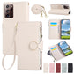 Round Buckle Zipper Wallet Leather Phone Case with Crossbody Strap, For Samsung Galaxy S22 Ultra 5G, For Samsung Galaxy S22+ 5G, For Samsung Galaxy S22 5G, For Samsung Galaxy S21 FE 5G, For Samsung Galaxy S21 5G, For Samsung Galaxy S21+ 5G�������������...