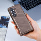 Bamboo Fiber Texture + Flannel Phone Case with Tempered Film, For Samsung Galaxy Z Fold7 5G, For Samsung Galaxy Z Fold6 5G, For Samsung Galaxy Z Fold5, For Samsung Galaxy Z Fold4, For Samsung Galaxy Z Fold3 5G