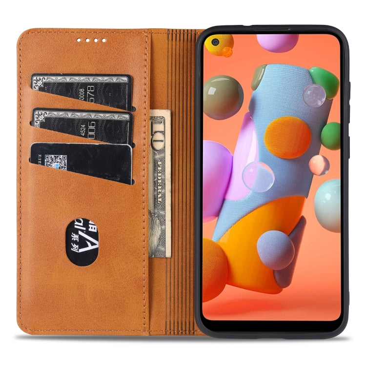 AZNS Magnetic Calf Texture Horizontal Flip Leather Case with Card Slots & Holder & Wallet, For Samsung Galaxy A11, For Samsung Galaxy A21s, For Samsung Galaxy A31, For Samsung Galaxy A41, For Samsung Galaxy A51, For Samsung Galaxy A71������������������...