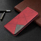 Rhombus Texture Horizontal Flip Magnetic Leather Case with Holder & Card Slots, For Galaxy S20 FE 5G / S20 Lite
