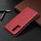 Rhombus Texture Horizontal Flip Magnetic Leather Case with Holder & Card Slots, For Galaxy S20 FE 5G / S20 Lite