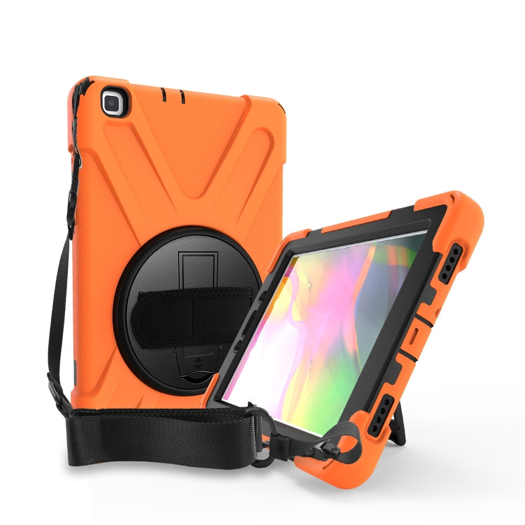 Shockproof Colorful Silicone + PC Protective Case with Holder & Hand Grip Strap, For Samsung Tab A 8.0(2019) T290 / T295, For Samsung Galaxy Tab Active Pro T540 / T545 / Tab Active4 Pro�������������������������������������������������������������������...