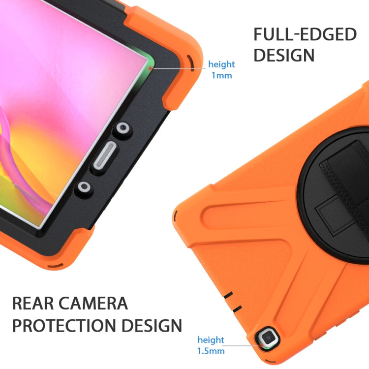 Shockproof Colorful Silicone + PC Protective Case with Holder & Hand Grip Strap, For Samsung Tab A 8.0(2019) T290 / T295, For Samsung Galaxy Tab Active Pro T540 / T545 / Tab Active4 Pro�������������������������������������������������������������������...