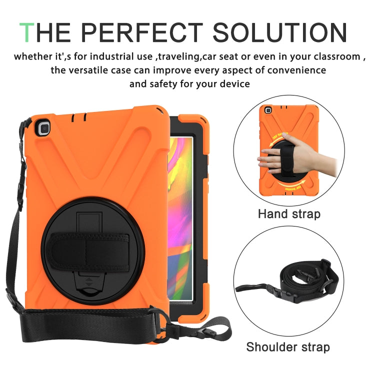 Shockproof Colorful Silicone + PC Protective Case with Holder & Hand Grip Strap, For Samsung Tab A 8.0(2019) T290 / T295, For Samsung Galaxy Tab Active Pro T540 / T545 / Tab Active4 Pro�������������������������������������������������������������������...