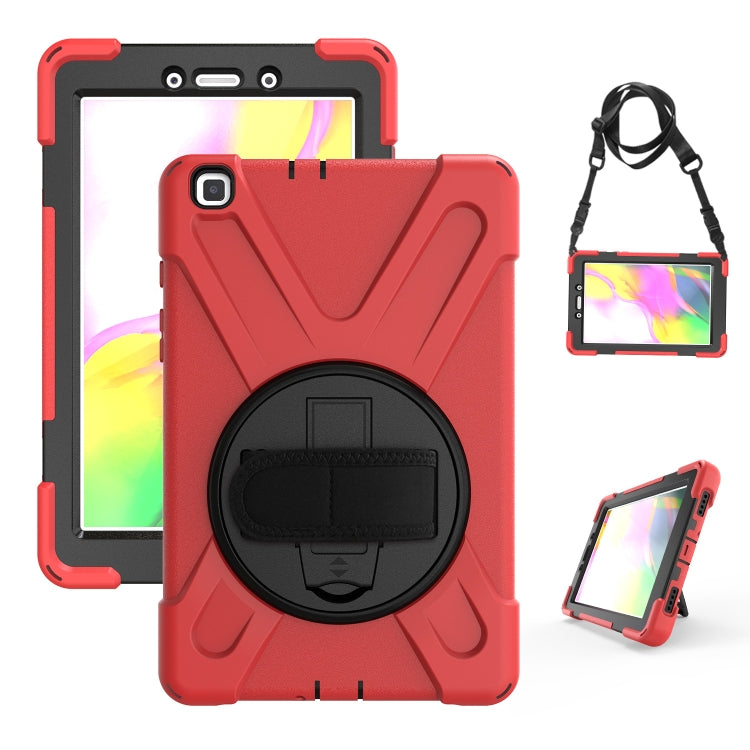 Shockproof Colorful Silicone + PC Protective Case with Holder & Hand Grip Strap, For Samsung Tab A 8.0(2019) T290 / T295, For Samsung Galaxy Tab Active Pro T540 / T545 / Tab Active4 Pro�������������������������������������������������������������������...