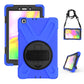 Shockproof Colorful Silicone + PC Protective Case with Holder & Hand Grip Strap, For Samsung Tab A 8.0(2019) T290 / T295, For Samsung Galaxy Tab Active Pro T540 / T545 / Tab Active4 Pro�������������������������������������������������������������������...