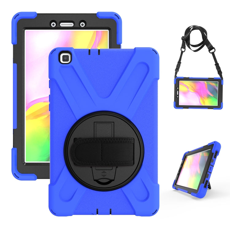 Shockproof Colorful Silicone + PC Protective Case with Holder & Hand Grip Strap, For Samsung Tab A 8.0(2019) T290 / T295, For Samsung Galaxy Tab Active Pro T540 / T545 / Tab Active4 Pro�������������������������������������������������������������������...