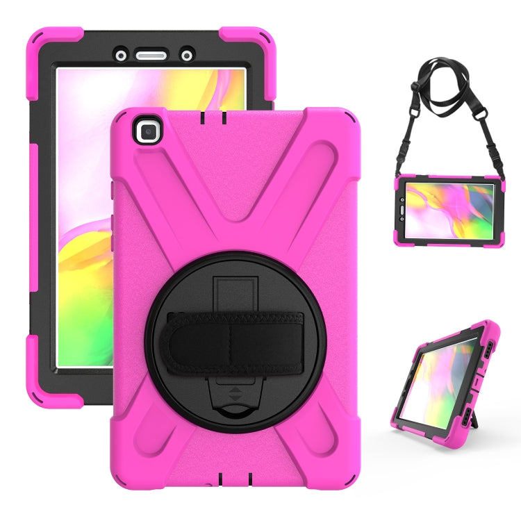Shockproof Colorful Silicone + PC Protective Case with Holder & Hand Grip Strap, For Samsung Tab A 8.0(2019) T290 / T295, For Samsung Galaxy Tab Active Pro T540 / T545 / Tab Active4 Pro�������������������������������������������������������������������...