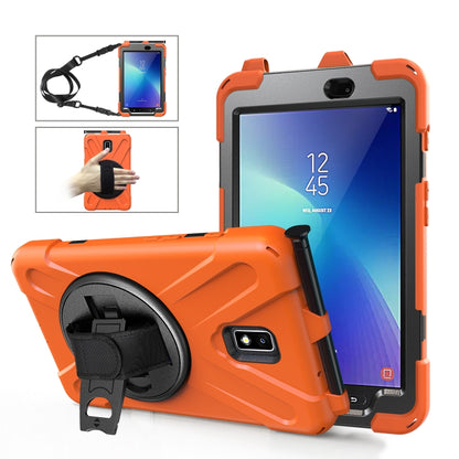 Shockproof Colorful Silicone + PC Protective Case with Holder & Hand Grip Strap & Pen Slot, For Samsung Galaxy Tab Active 2 8.0 T390/T395/T397