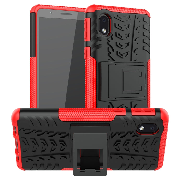 Tire Texture Shockproof TPU + PC Protective Case with Holder, For Samsung Galaxy A01 Core, For Sony Xperia L4, For Google Pixel 5, For Nokia 1.3
