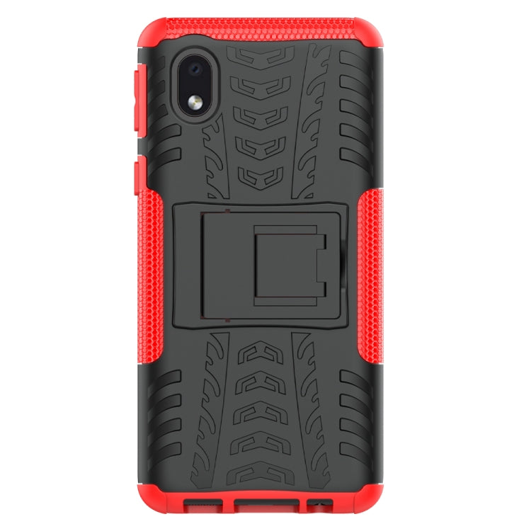 Tire Texture Shockproof TPU + PC Protective Case with Holder, For Samsung Galaxy A01 Core, For Sony Xperia L4, For Google Pixel 5, For Nokia 1.3