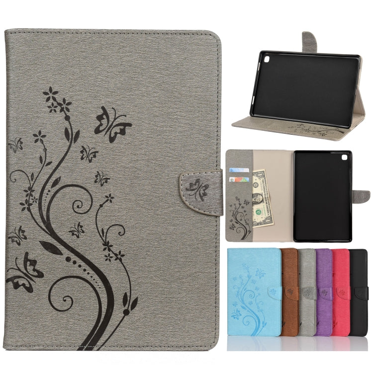 Butterfly Flower Embossing Pattern Horizontal Flip Leather Case with Holder & Card Slots & Wallet, For Samsung Galaxy Tab A7 10.4 (2020), For Samsung Galaxy Tab A 8.4 (2020), For Samsung Galaxy Tab S8 / Galaxy Tab S7, For Samsung Galaxy Tab S6