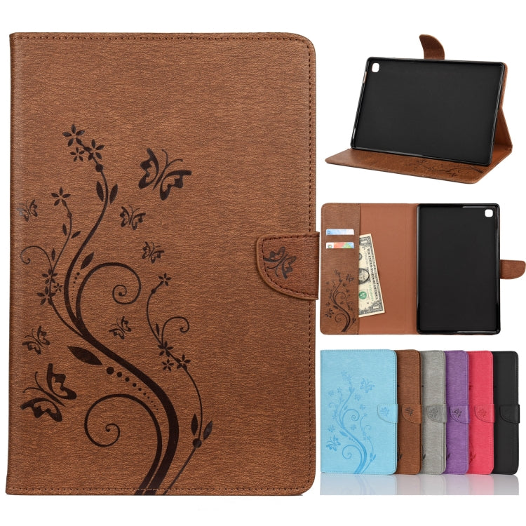 Butterfly Flower Embossing Pattern Horizontal Flip Leather Case with Holder & Card Slots & Wallet, For Samsung Galaxy Tab A7 10.4 (2020), For Samsung Galaxy Tab A 8.4 (2020), For Samsung Galaxy Tab S8 / Galaxy Tab S7, For Samsung Galaxy Tab S6