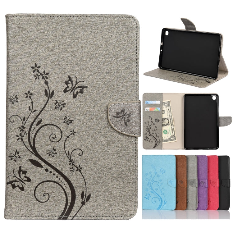 Butterfly Flower Embossing Pattern Horizontal Flip Leather Case with Holder & Card Slots & Wallet, For Samsung Galaxy Tab A7 10.4 (2020), For Samsung Galaxy Tab A 8.4 (2020), For Samsung Galaxy Tab S8 / Galaxy Tab S7, For Samsung Galaxy Tab S6
